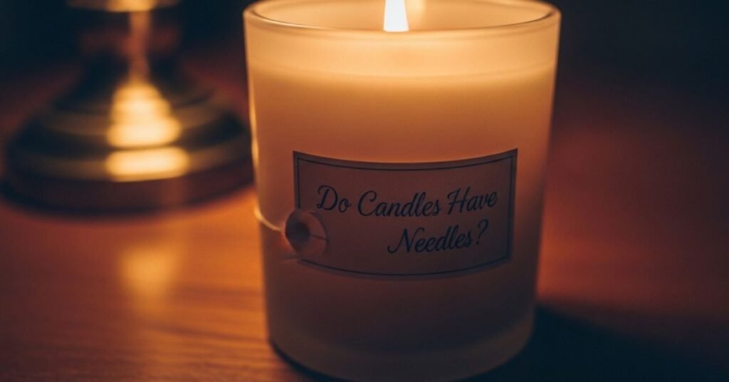 A close-up photo of a candle -Do Candles Have Needles - bathandbodyworkscandles.store