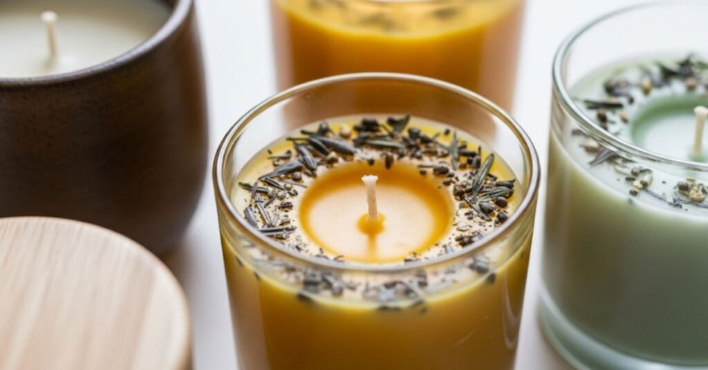 A close-up image of mosquito repellent candles for indoor use, with no text or labels. Can You Light Citronella Candles Indoors? By bathandbodyworkscandles.store